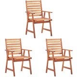 Maison Chic Zunanji Jedilni stoli - Vzorci stoli 3 kosi trden akacijev les A2086, (22030687) | Shoptok.si