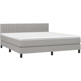  box spring s madracem LED svjetlosivi 180x200 cm tkanina | shoptok.hr