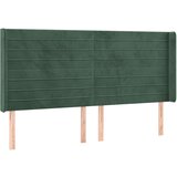  the living store vzglavje z ušesi temno zeleno 203x16x118/128 cm žamet - vzglavje, (21499321) | Shoptok.si