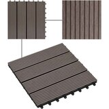  Pločice za trijem 22 kom 30 x 30 cm 2 m² WPC tamnosmeđe | shoptok.hr