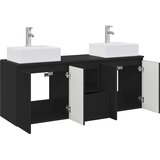  Set ormarića za kupaonicu 3 kom. Crna 49,5 x 41 x 62,5 cm | shoptok.hr