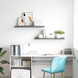  Plutajuće zidne police 2 kom sive 90 x 23,5 x 3,8 cm MDF | Eponuda.com