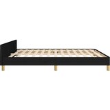  Posteljni okvir z vzglavjem črn 180x200 cm blago, (20795079) | Shoptok.si