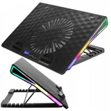 lED RGB igralna LCD hladilna podloga za prenosni računalnik 1x ventilator 2x USB ALIZE EGC101