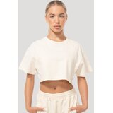 GymBeam Women‘s Mochi Cropped T-Shirt Cream XXL Cene
