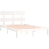 Posteljni okvir bel iz trdnega lesa 180x200 cm 6FT, (20645518) | Shoptok.si