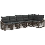  Sjedeća garnitura za vrt 6 kom. Siva poliratan 62 x 62 x 70 cm | shoptok.hr