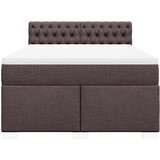  Krevet s oprugama i madracem tamnosmeđi 140 x 190 cm od tkanine | shoptok.hr