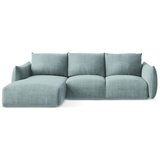 Makamii Plava sklopiva kutna garnitura (s lijevim kutom/s ležaljkom) Leila – | shoptok.hr