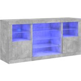 The Living Store Komoda z LED lučkami betonsko siva 142,5x37x67 cm - Komoda, (21502208) | Shoptok.si