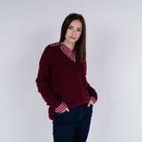 Michael Kors Sweater - CROP V NK TOP burgundy | Shoptok.si