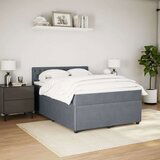 vidaXL Box spring posteljni z vzmetnico temno siv 140x190 cm žamet, (21321380) | Shoptok.si
