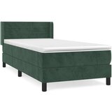 vidaXL Box spring krevet s madracem tamnozeleni 80 x 200 cm baršunasti | shoptok.hr