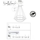  LED prigušiva lampa na sajli CIRCLE LED/15W/230V + LED/20W + LED/25W | Eponuda.com