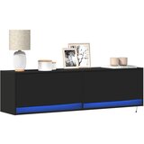 Maison Chic Stenska TV omarica - TV stojalo - Televizijska omarica z LED lučkami črna 140x31x38 cm, (21699032) | Shoptok.si