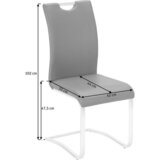 CARRYHOME nihajni stol, kovina, tekstil bela, barve kroma | Shoptok.si