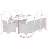  9-dijelni vrtni blagovaonski set sivi od poliratana Siva 190 x 90 x 75 cm | shoptok.hr