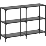  Konzolni stol s crnom staklenom površinom 118,5x30x81cm čelični | Eponuda.com