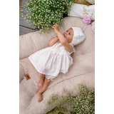 Jamiks Pamučna haljina za bebe boja: bijela, mini, širi se prema dolje