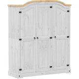 Furnova Garderobna omara Corona bela 151,5x52x186 cm trdna borovina, (21930164) | Shoptok.si