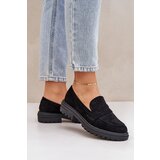 PH2 Perforated loafers on a flat heel black Inestelle | Shoptok.si