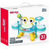  Muzički bubanj kraba 3u1 sa svetlosnim efektima, plavi | Eponuda.com