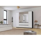 Rauch Möbel omara s klasičnimi vrati, siva, srebrne barve, bela | Shoptok.si