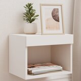 The Living Store Nočna omarica z LED lučkami stenska bela - Nočna Omarica, (21671027) | Shoptok.si