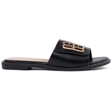 GOODIN Black women's flip-flops on a flat sole | Shoptok.si