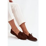 Boto Women's Flat Loafers with Laces Chocolate Zalina | shoptok.hr
