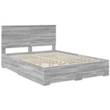  Konstrukcija postelje Siva Sonoma 150 x 200 cm Konstruiran les, (5000103252) | Shoptok.si