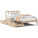 Maison Chic Posteljni okvir - Enojna postelja - Postelja za odrasle brez vzmetnice 100x200 cm trdna borovina-J6543, (21769463) | Shoptok.si