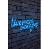 Wallity Dekorativna plastična LED rasveta Live More Worry Less Blue Cene