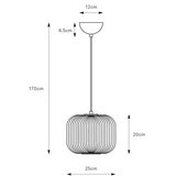 Markslöjd 109008 - Luster na sajli SOBER 1xE27/40W/230V, prečnik 25 cm, mat hrom | Eponuda.com