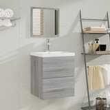 Ormarić s ugrađenim umivaonikom boja sivog hrasta sonome drveni | shoptok.hr