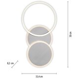LEUCHTEN DIREKT 14116-55 - LED Plafonsko svetlo LED/25,5W/230V matni hrom | Eponuda.com