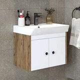 Hanah home kupatilski ormarić sa lavaboom Ada, 60 cm, atlantski bor / beli Cene