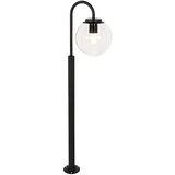 QAZQA Moderna svetilka črna s prozornim steklom 100 cm IP44 - Sfera | Shoptok.si