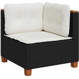  4-dijelni set vrtnih sofa od poliratana s jastucima crni | shoptok.hr