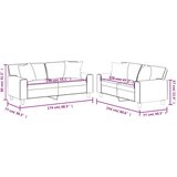  2-dijelni set sofa s jastucima crni od umjetne kože | shoptok.hr