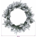  Božićni vijenac Zelena i bijela Ø 50 cm PVC i PE | shoptok.hr