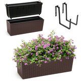 KADAX balkonski lonček za rože z vstavljivim stojalom za rože 19x56 cm + ročaji, (5000352991) | Shoptok.si