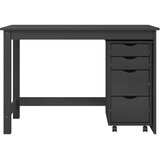  Set stola i pokretnog ormara MOSS 2 pcs Siva | Shoptok.si