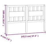  Uzglavlje za krevet bijelo 145,5x4x100 cm od masivne borovine | shoptok.hr