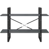 vidaXL ormarić za knjige s 2 razine sivi 100 x 30 x 70 cm od borovine | shoptok.hr
