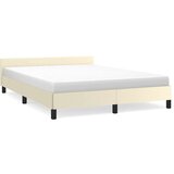 Okvir za krevet s uzglavljem krem 140x200 cm od umjetne kože | shoptok.hr