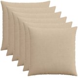  Presvlaka za jastuk 6 pcs HEERLEN Sivosmeđa 80 x 80 cm Kord | shoptok.hr