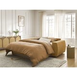 Bobochic Paris Gorčično rumena sedežna garnitura za spanje/raztegljiva iz šenilje 220 cm Hugo – | Shoptok.si