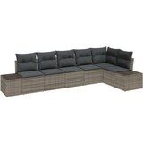  Set od 6 vrtnih sofa s jastučićima siva poli ratan | shoptok.hr