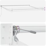  Uvlačiva tenda antracit i bijela 4x3 m tkanina i aluminij | shoptok.hr